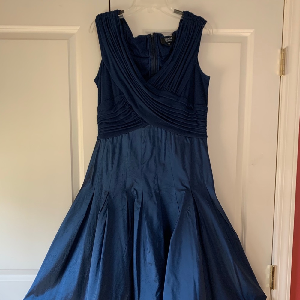 tadashi Navy blue evening dress